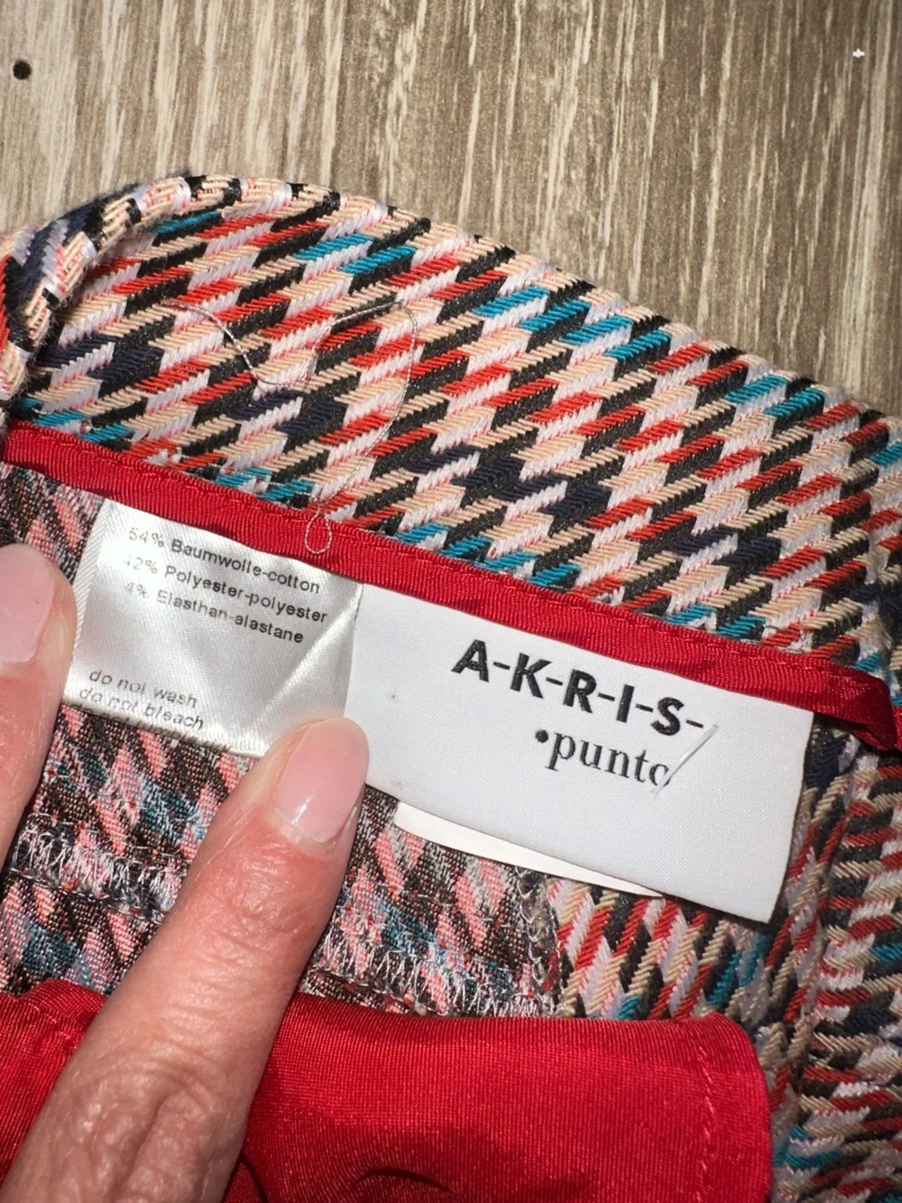 Akris Punto‎ Francoise Houndstooth-Jacquard Slim-Leg Pants Size 6